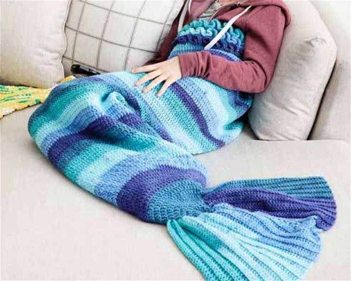 Crochet Mermaid Tail Snuggle Sack Pattern to Download