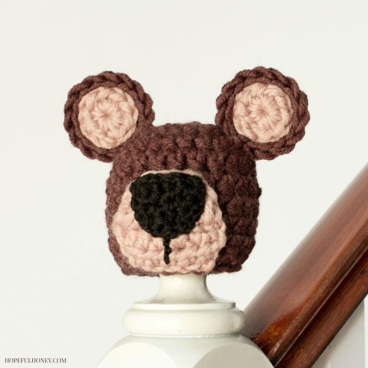 Crochet Newborn Teddy Bear Hat Pattern