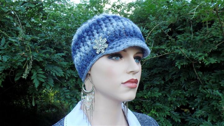 Crochet Urban Newsboy Hat Pattern for Ladies