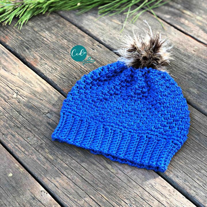 Crochet POM POM Winter Hat Pattern