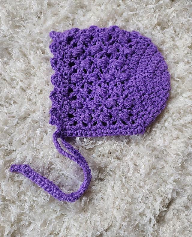 Cool Crochet Puff Baby Bonnet Pattern
