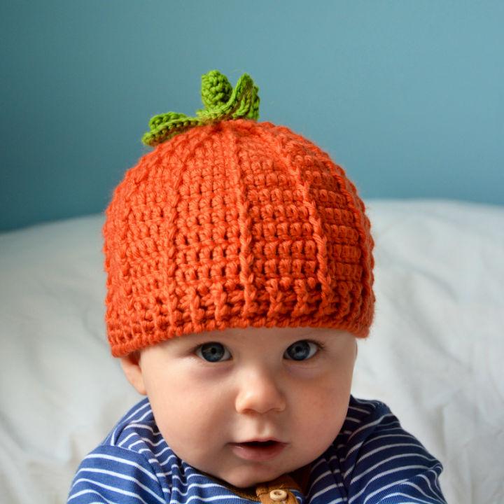Crochet Pumpkin Beanie Hat Pattern for Toddlers