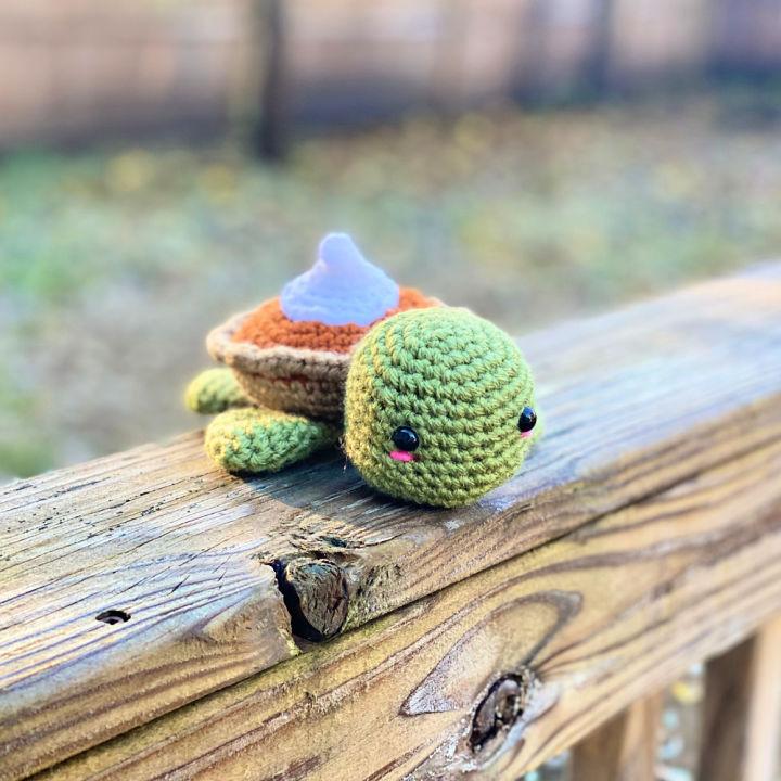 Crochet Pumpkin Pie Turtle Amigurumi Pattern