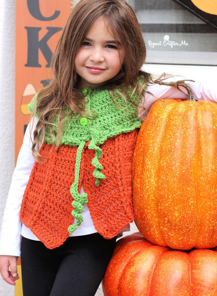 Crochet Pumpkin Sweater Vest Pattern