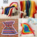 25 Free Crochet Rainbow Blanket Patterns
