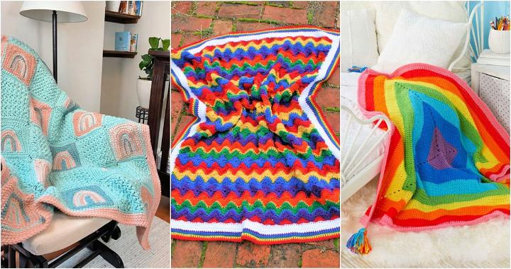 25 Free Crochet Rainbow Blanket Patterns - Easy Crochet Rainbow Blanket Pattern