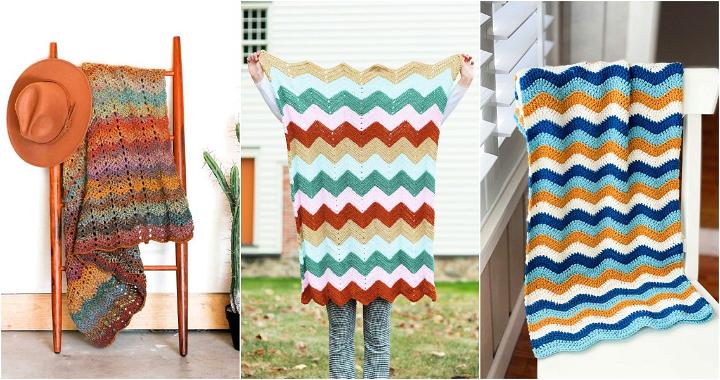 25 Free Crochet Ripple Blanket Patterns (Crochet Wavy Blanket Pattern)