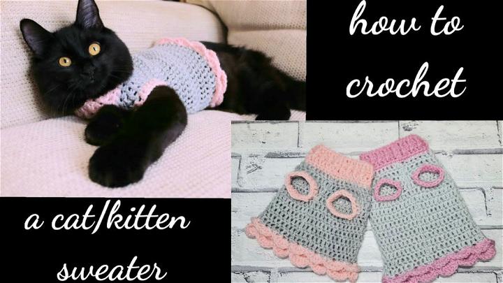 Crochet Shadow the Black Cat Sweater Pattern