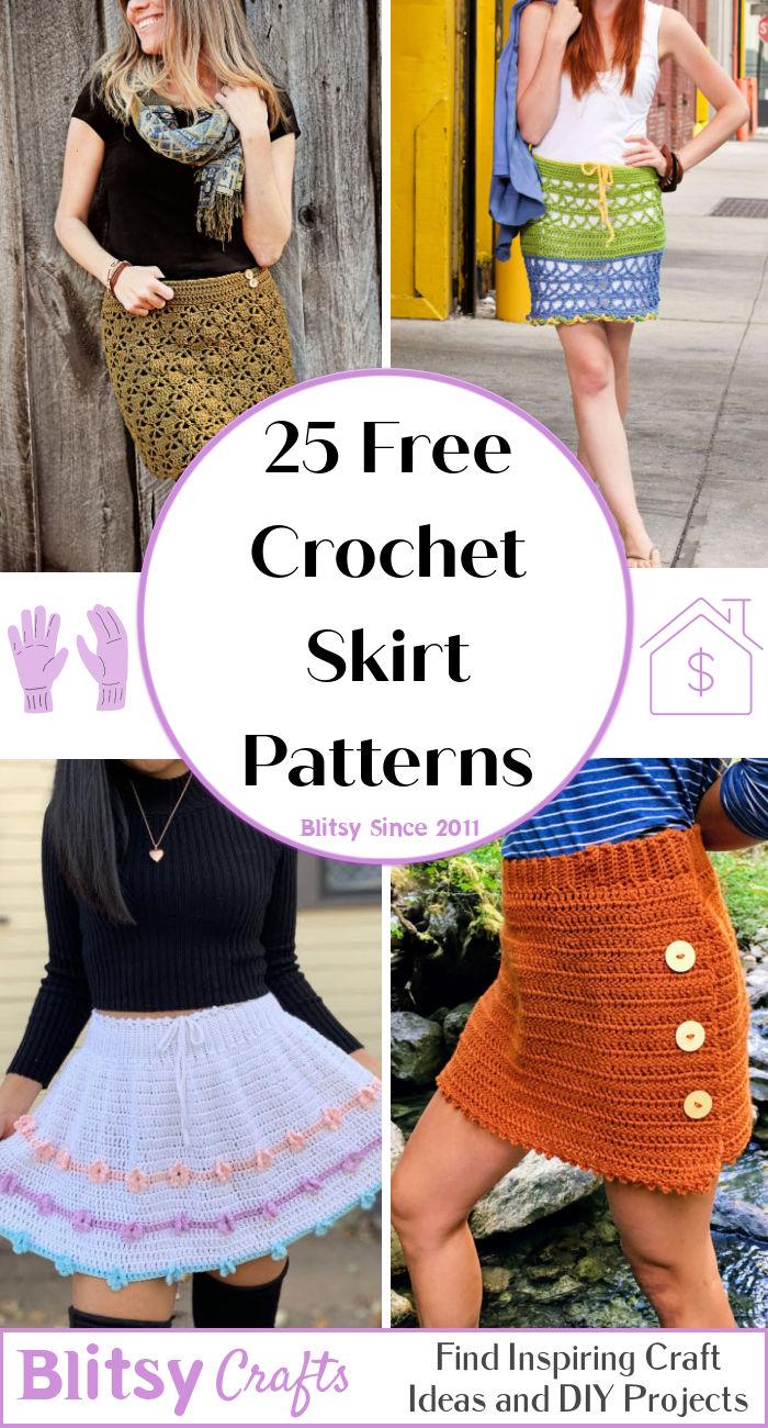 25 Free Crochet Skirt Patterns (Easy Step by Step Pattern)