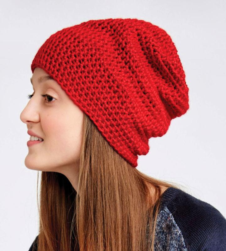 Crochet Slouchy Beanie Free PDF Pattern