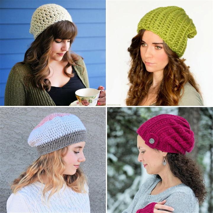 40 Free Slouchy Beanie Crochet Patterns (Hat Pattern)