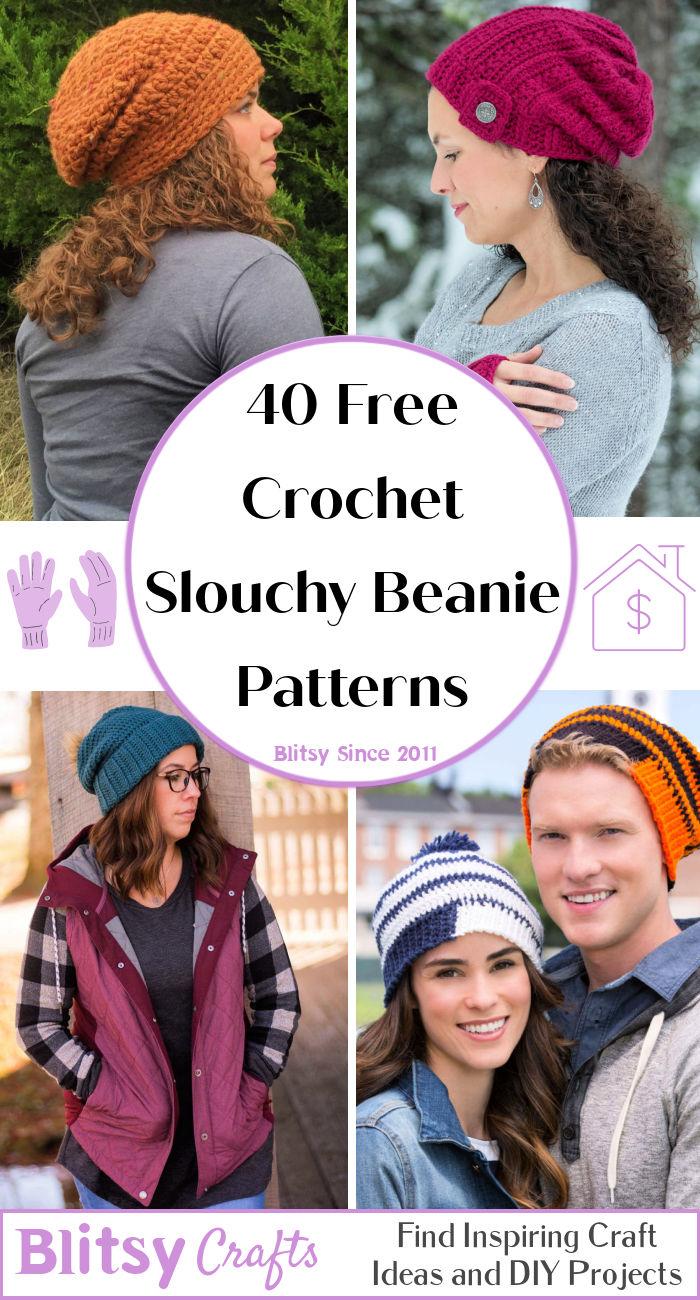 40 Free Slouchy Beanie Crochet Patterns (Crochet Slouchy Hat Pattern)