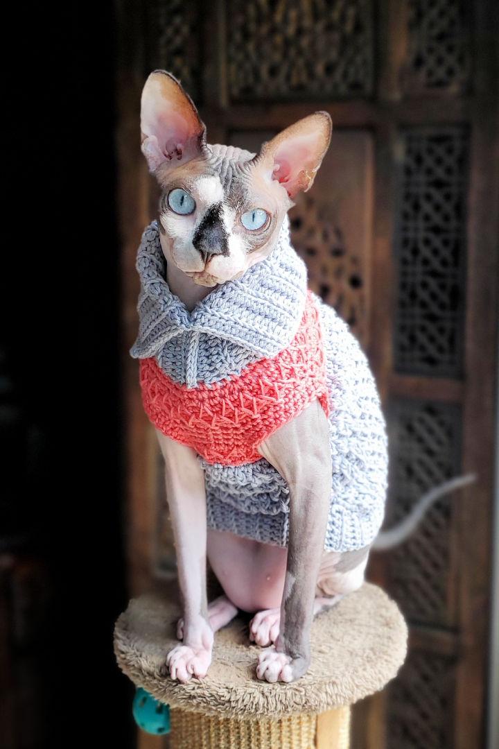 Crochet Sphynx Cat Sweater Free PDF Pattern