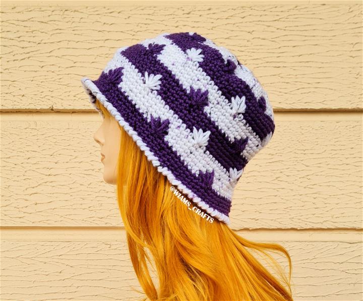 Crochet Spiky Stripes Cloche Beanie