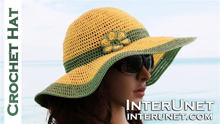 Crochet Summer Sun Protective Hat Pattern