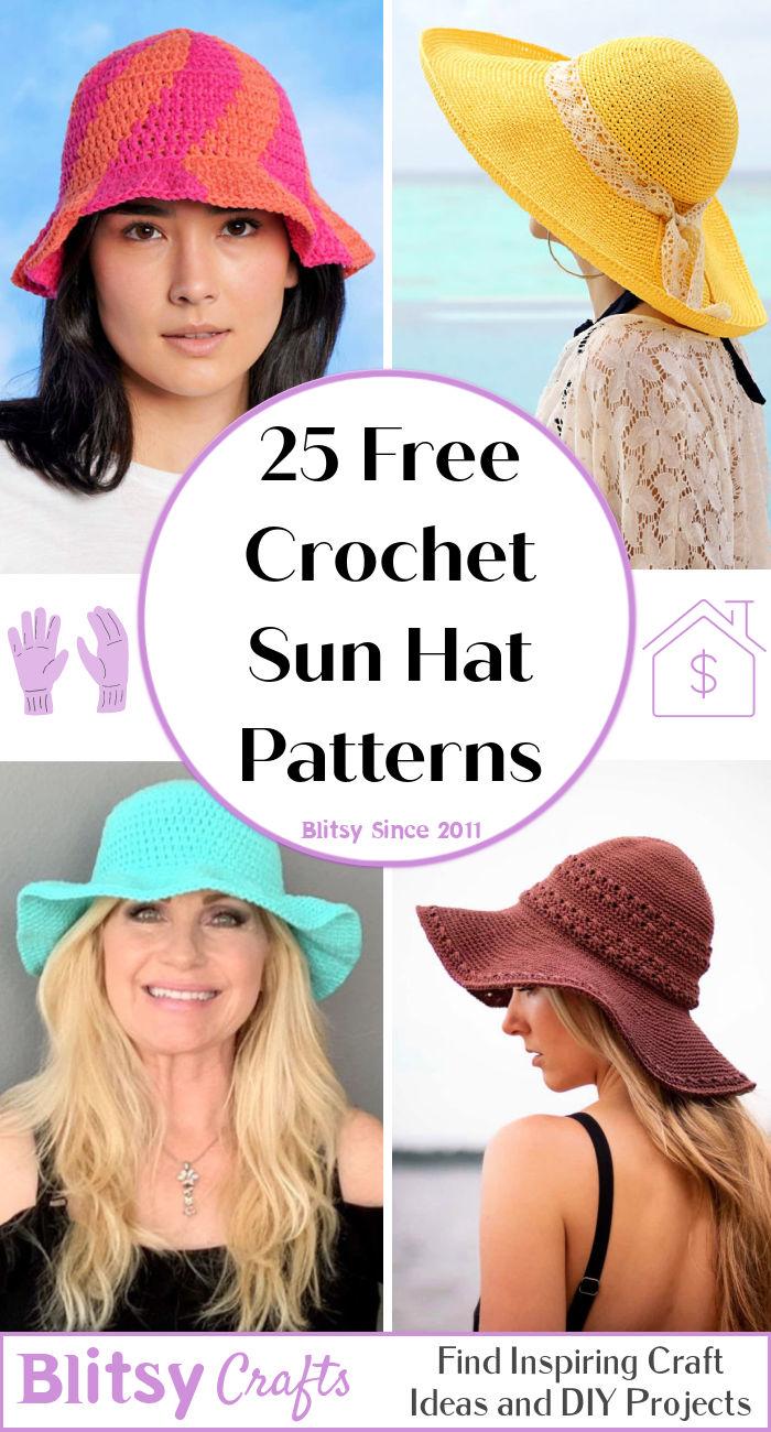 25 Free Crochet Sun Hat Patterns (Easy Crochet Summer Hat Pattern)