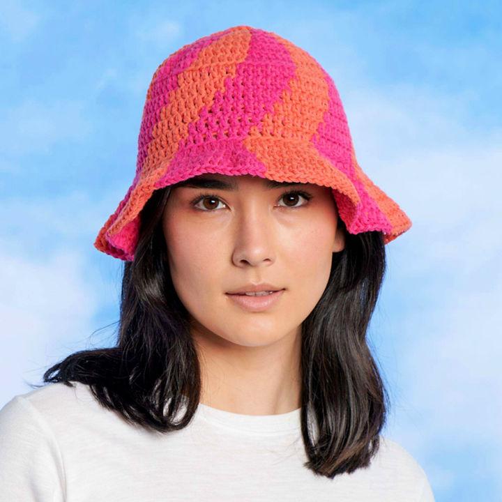 Crochet Sun Swirl Bucket Hat Free PDF Pattern