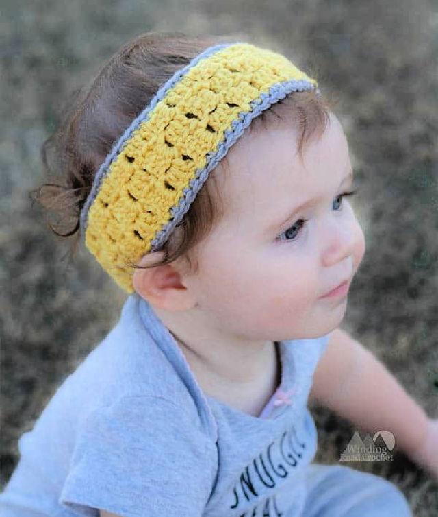 Crochet Textured Headband Pattern for Childrens