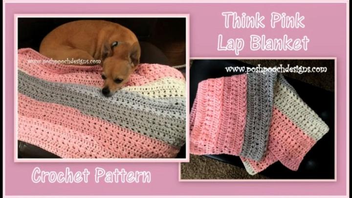 Crochet Think Pink Lap Blanket for Hospice Free Pattern