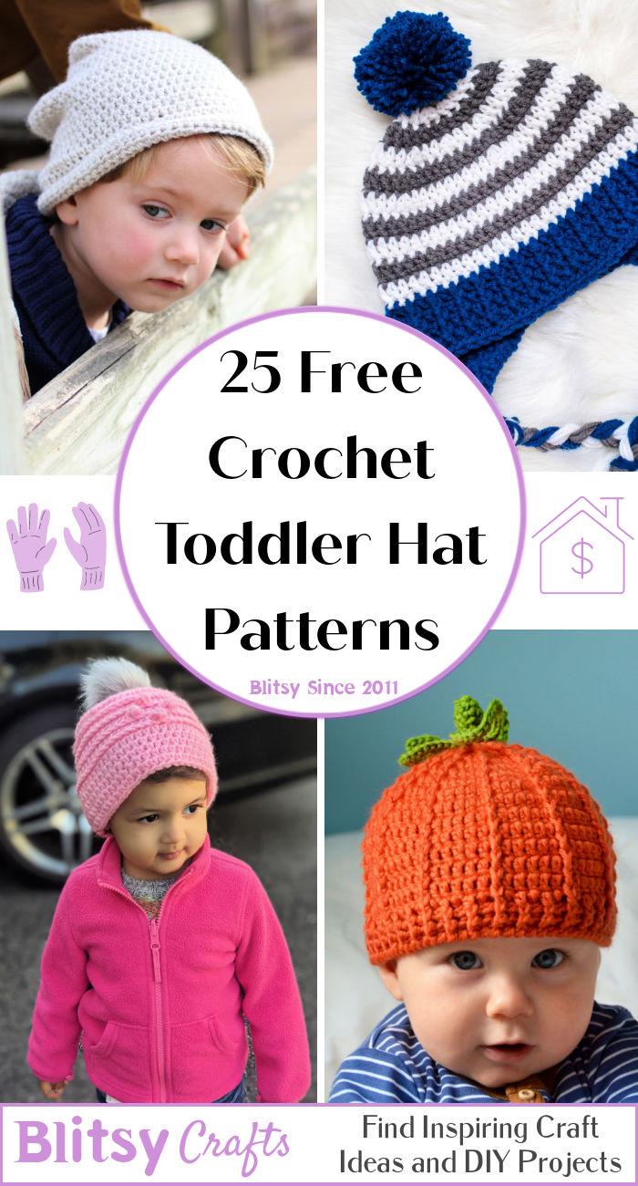 25 Free Crochet Toddler Hat Patterns (for Boy and Girl) - Crochet Toddler Hat Pattern