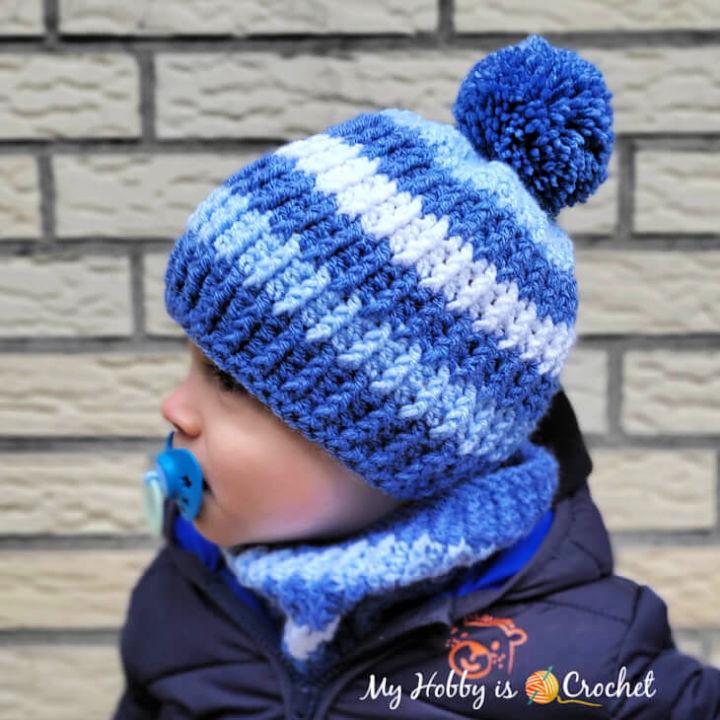 Crochet Toddler Shifted Rib Hat Pattern
