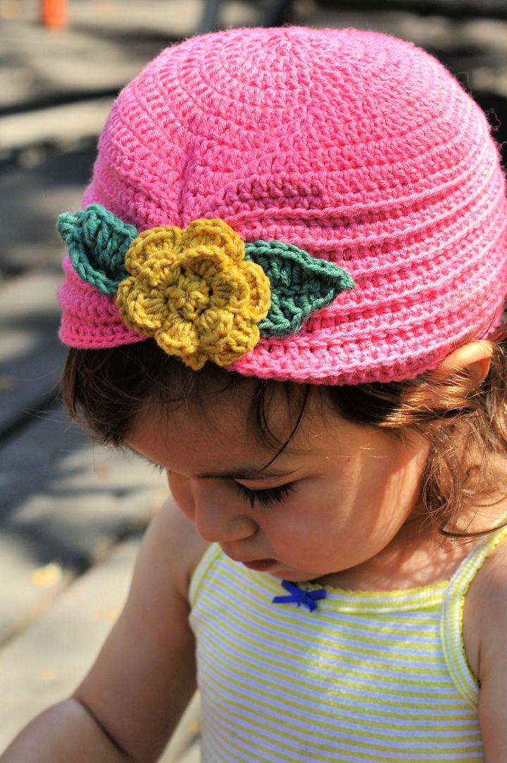 Crochet Toddler Turban Hat Pattern With Flower