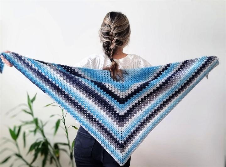Crochet Triangle Shawl Pattern for Beginners