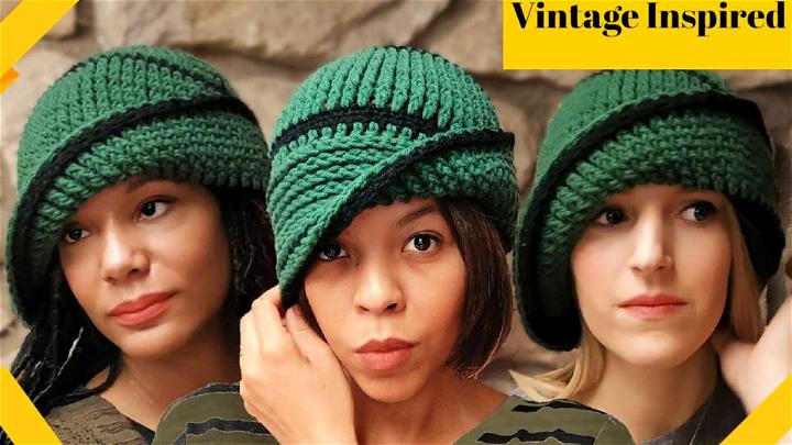 Crochet Vintage Cloche Hat Pattern - 1920's Flapper