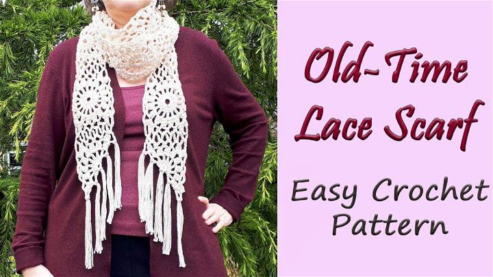 Crochet Vintage Lacy Scarf Pattern