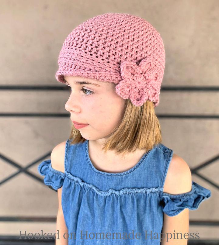 Crochet Vintage Winter Hat Pattern for Kids