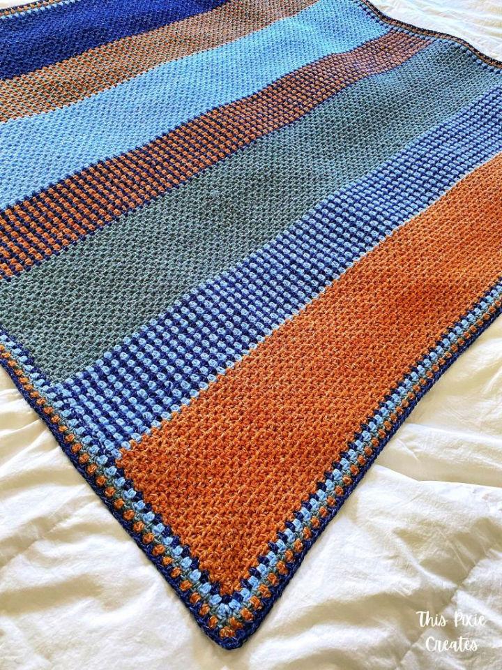 Crochet the Fall in Love Striped Blanket