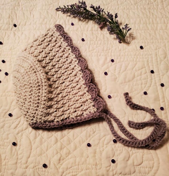 Crocheted Baby Alpine Bonnet - Free Pattern