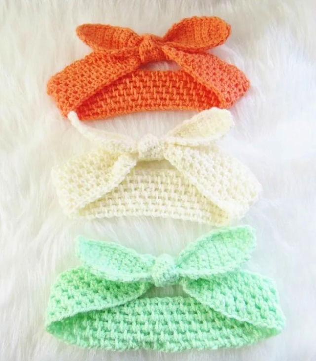 Crocheted Knot Me up Baby Headband Free Pattern