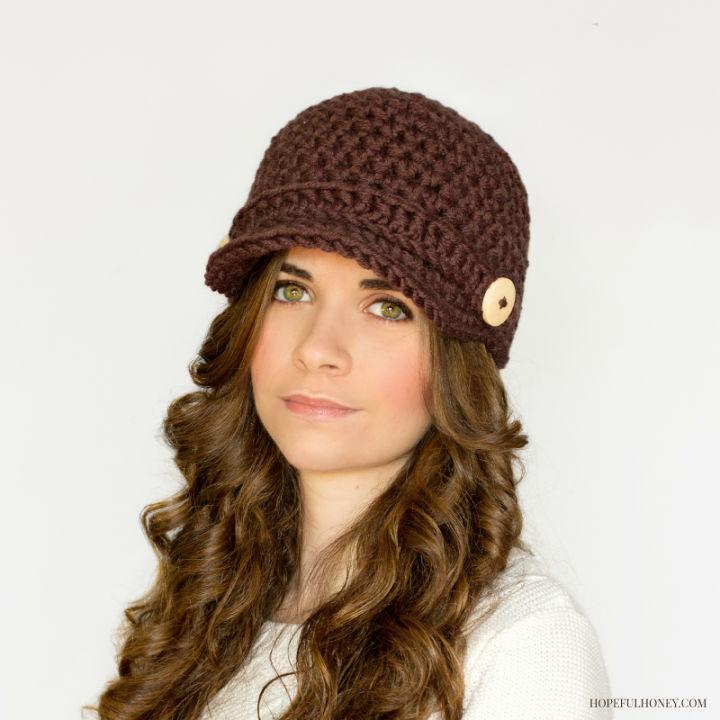 Crocheted Nifty Newsboy Hat Pattern