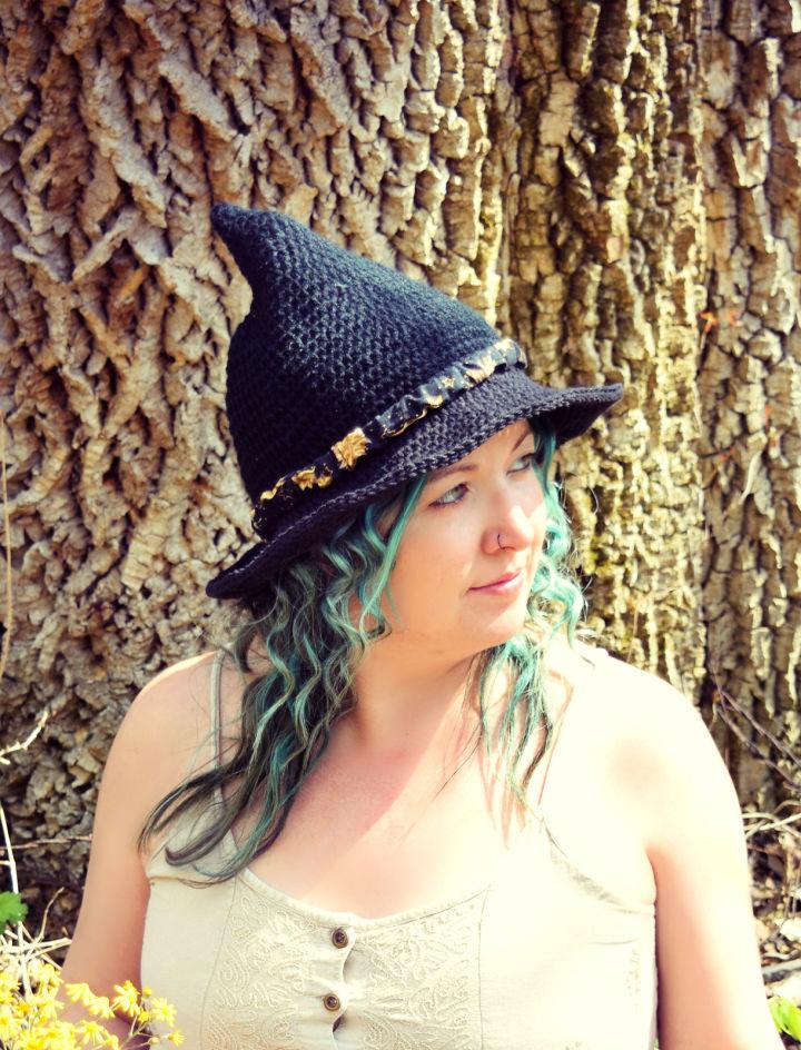 Crocheting a Hedge Witch Hat Free Pattern