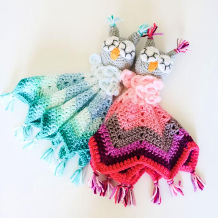 Cute Crochet Baby Owl Lovey Pattern