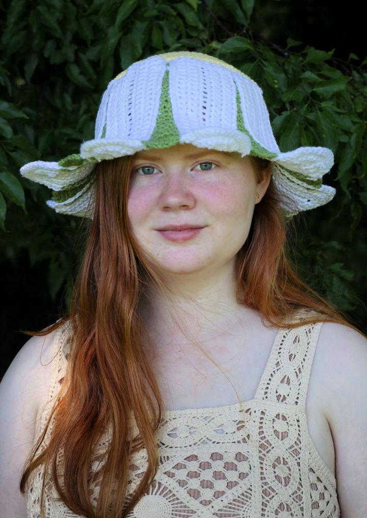 Cute Flower Sun Hat Crochet Pattern