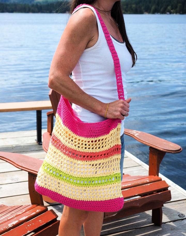 DIY Beach Tote Bag - Free Crochet Pattern