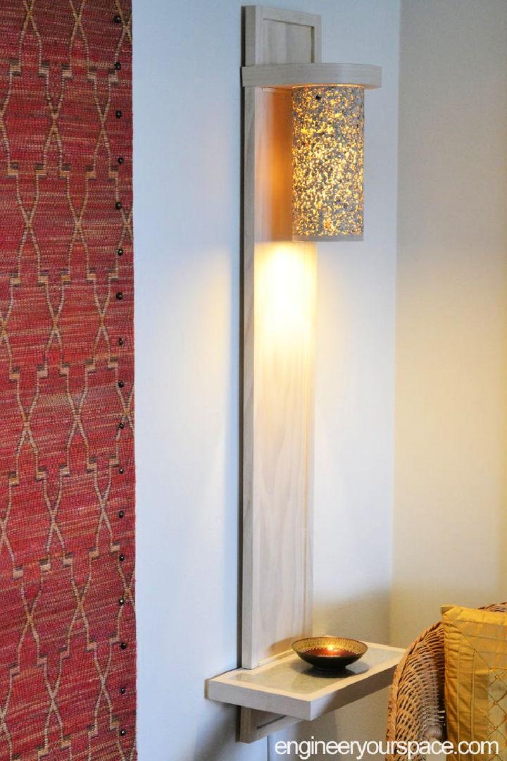 DIY Wooden Wall Lamp With Hand Tools