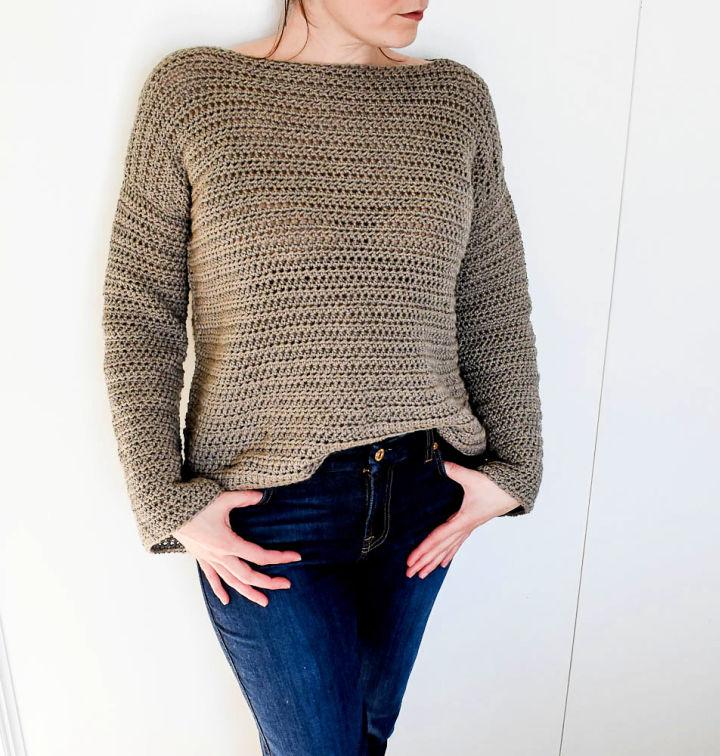 Easy Crochet Bell Crop Sweater Pattern