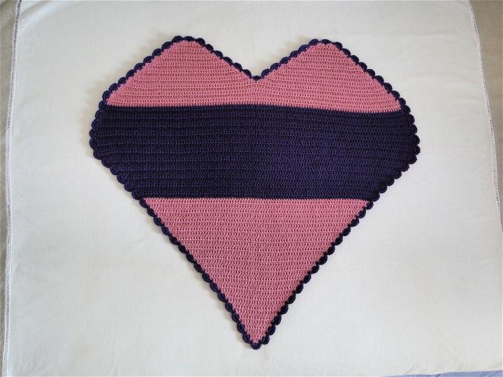 Easy Crochet Heart Shaped Baby Blanket Pattern