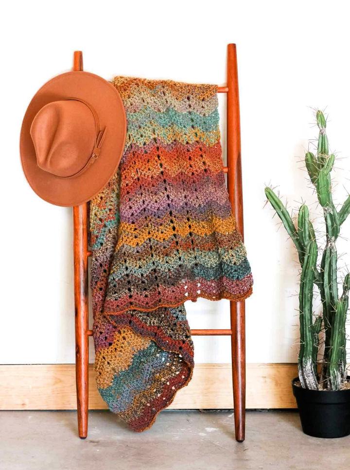 Easy Crochet Ripple Blanket Pattern for Beginners