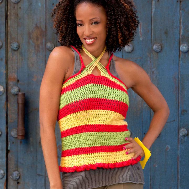 Easy Crocheted Summer Striped Shirt Pattern