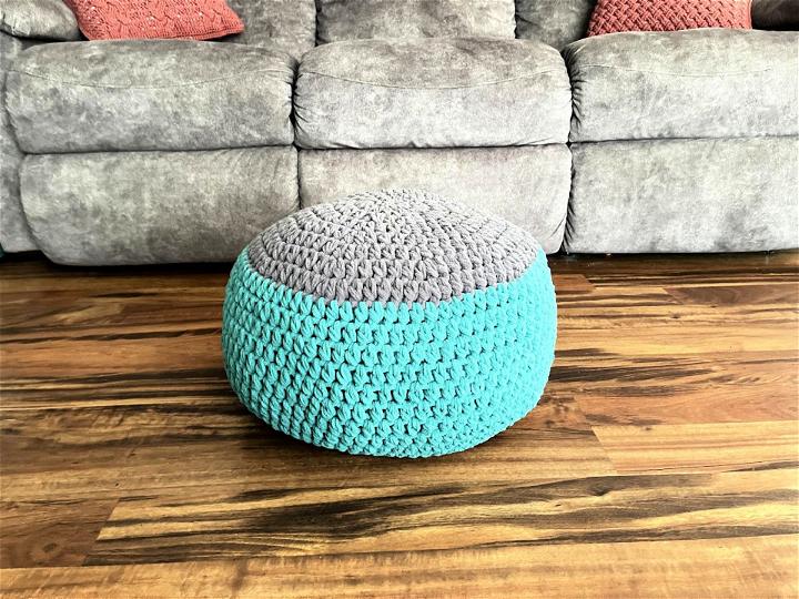 Easy Footrest Pouf Crochet Pattern