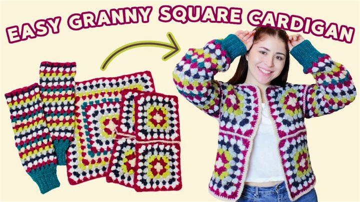 Easy Granny Square Cardigan Pattern for Beginners
