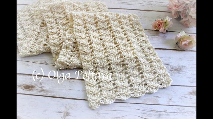Easy Lacy Crochet Scarf Pattern