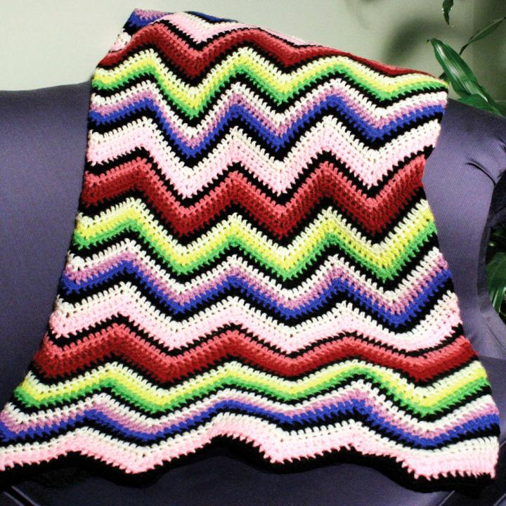 Easy Rainbow Afghan Crochet Pattern