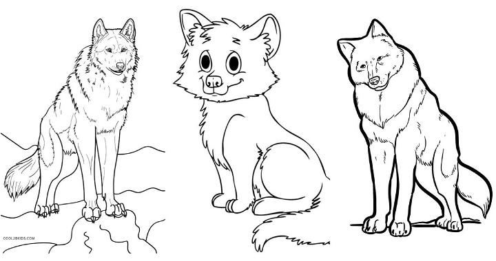 Easy Wolf Coloring Pages