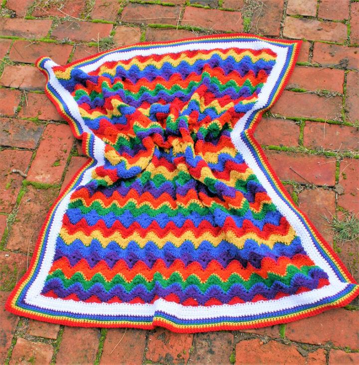 Energizing Rainbow Baby Blanket Crochet Pattern
