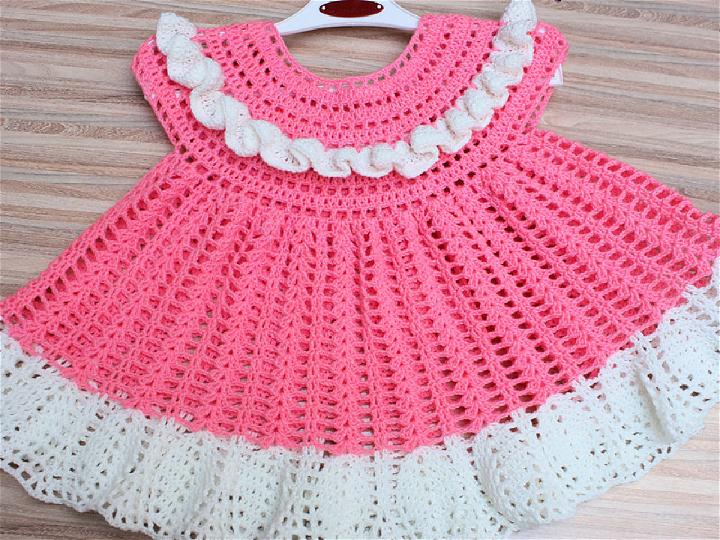 Fancy Crochet Baby Pineapple Frock Dress Pattern